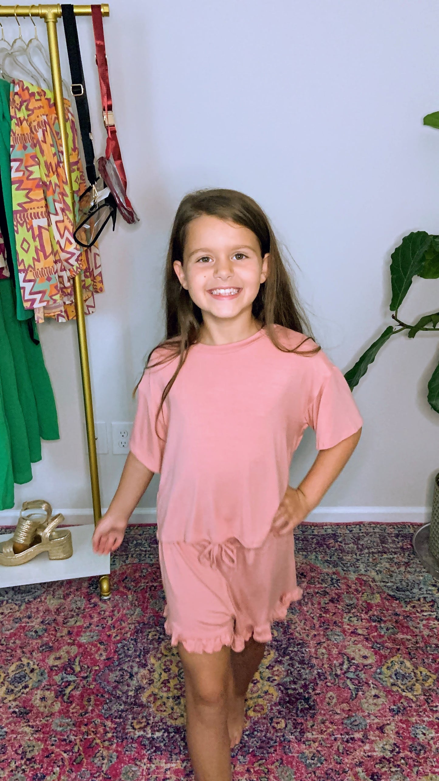 Girls Ruffled Lounge Wear Set