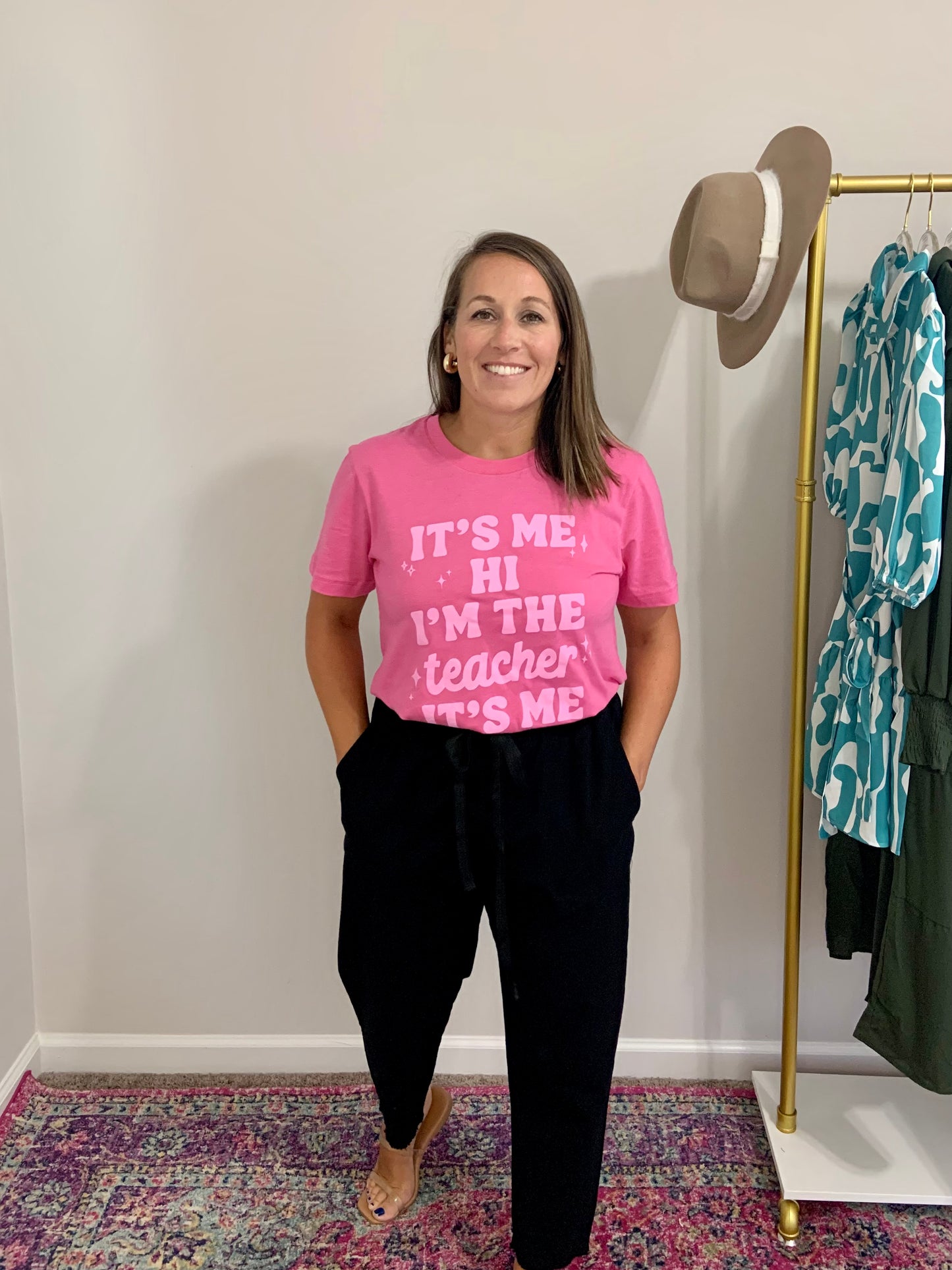 It's Me Hi I'm the Teacher It's Me Shirt, Funny Teacher Tee