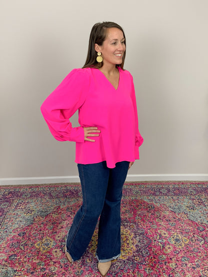 Statement Maker Hot Pink Top