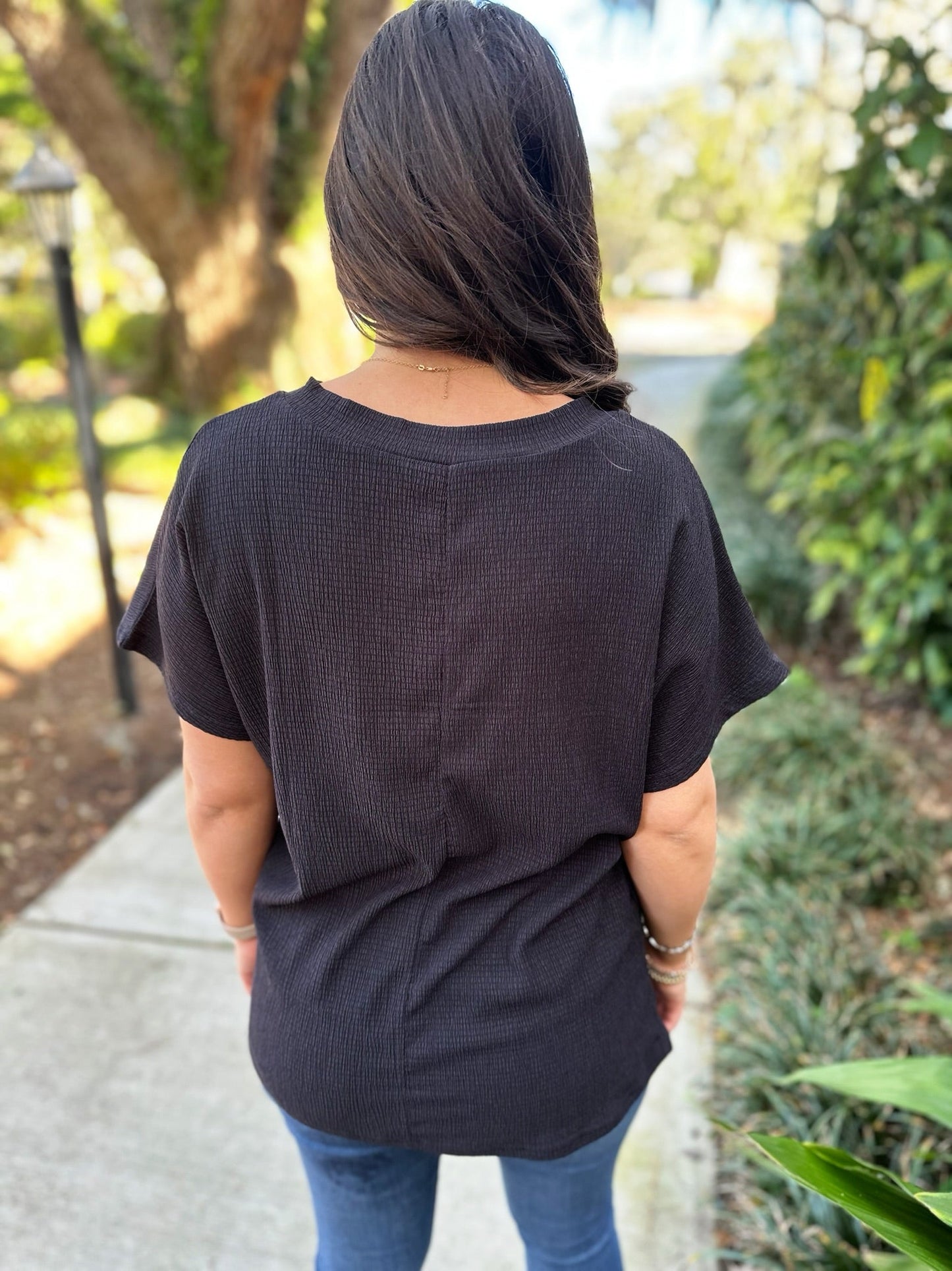 Black Crinkle Top RTS