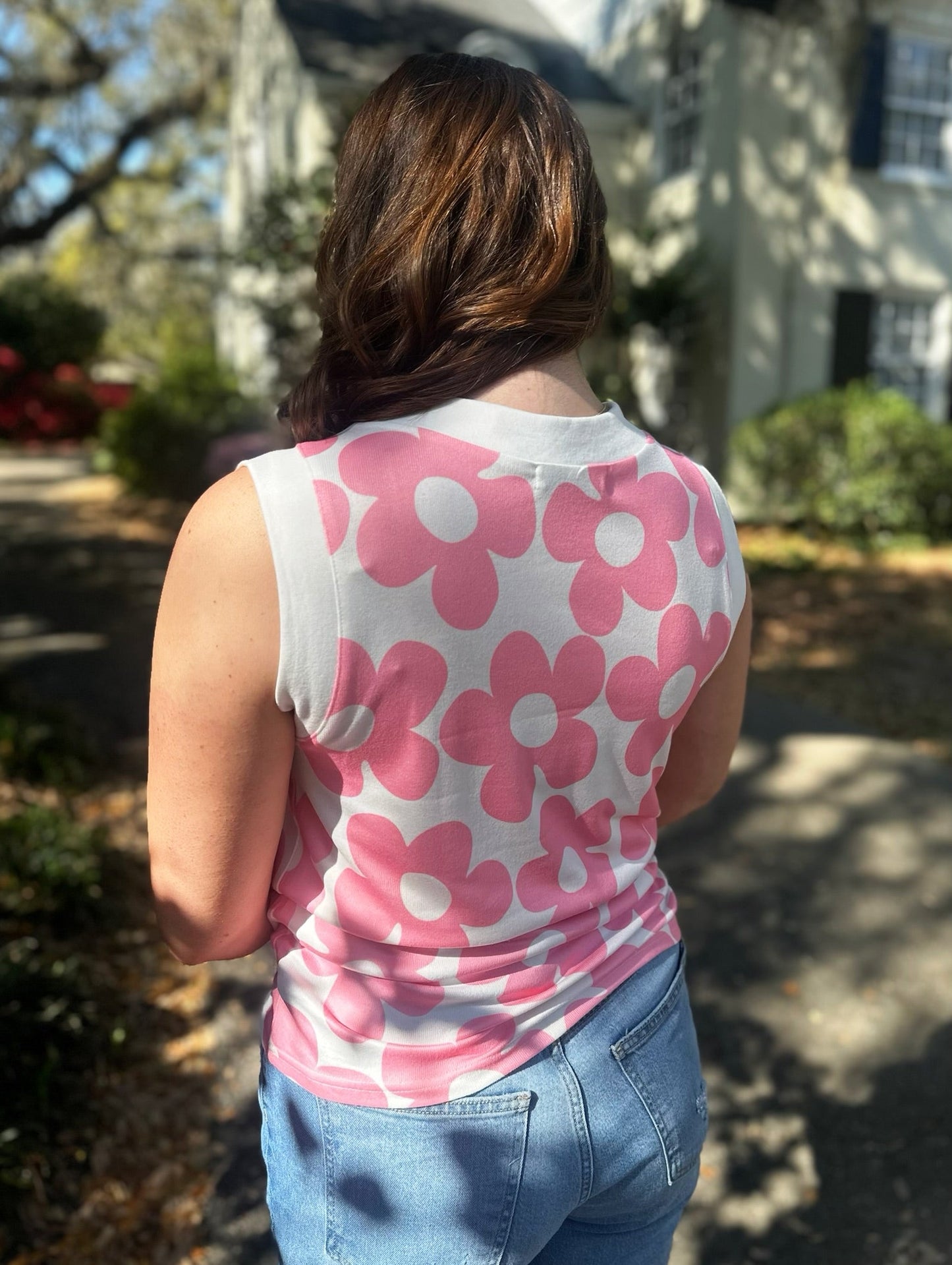 Floral V neck Tank RTS