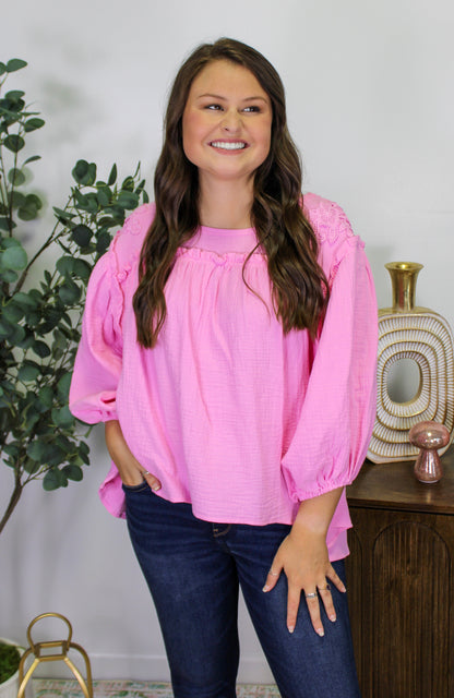 Light Pink Babydoll Blouse LT