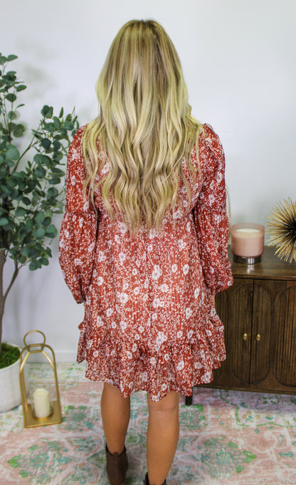 Brown Floral Dress LT