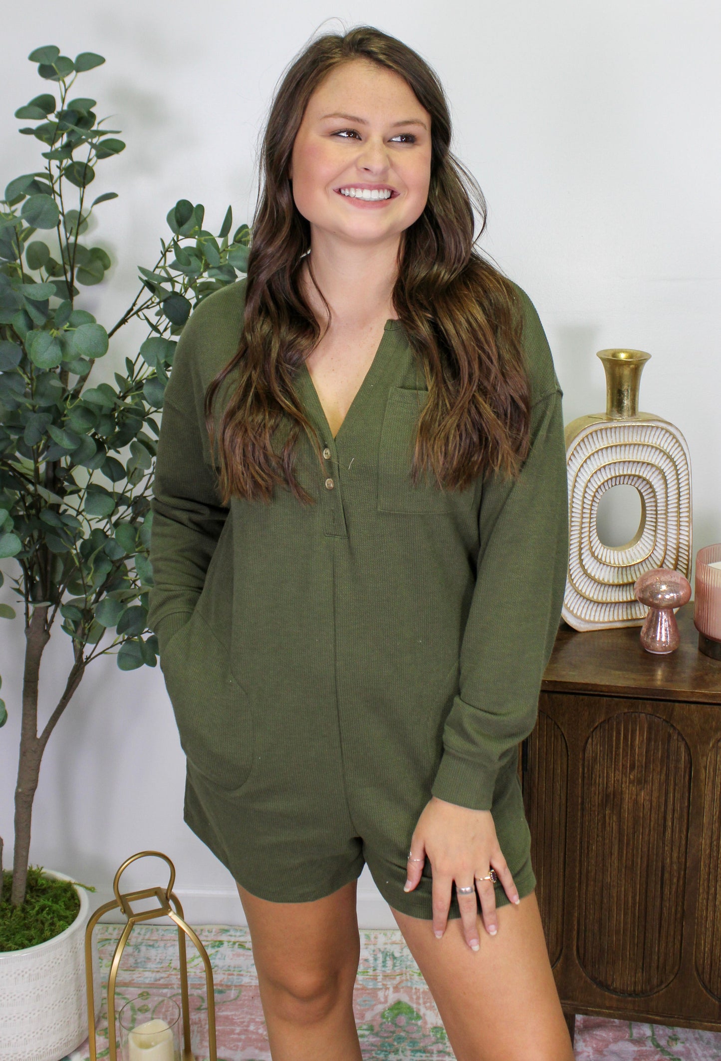 Forest Green Romper LT