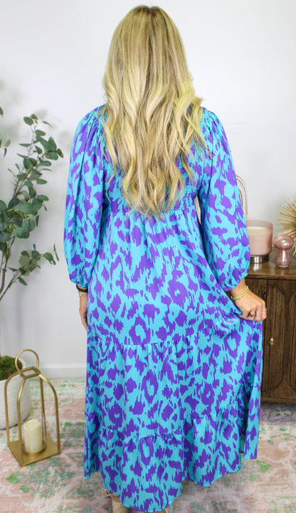 Blue and Purple Abstract Maxi LT