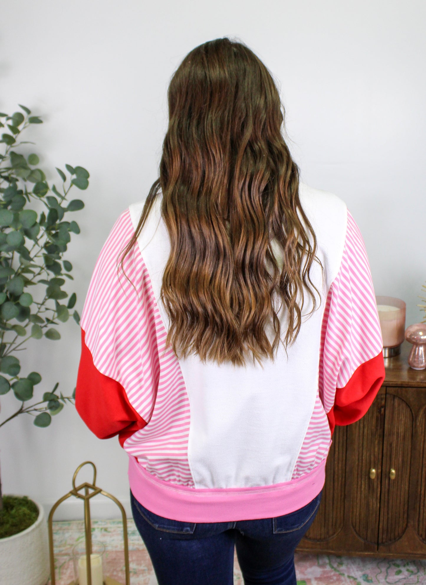 Pink Colorblock Sweatshirt LT