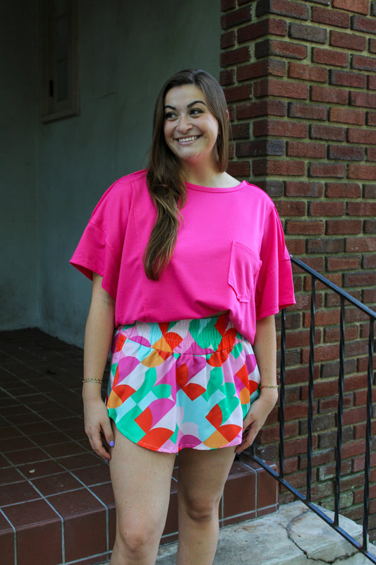 Abstract Smock Waist Skort RTS