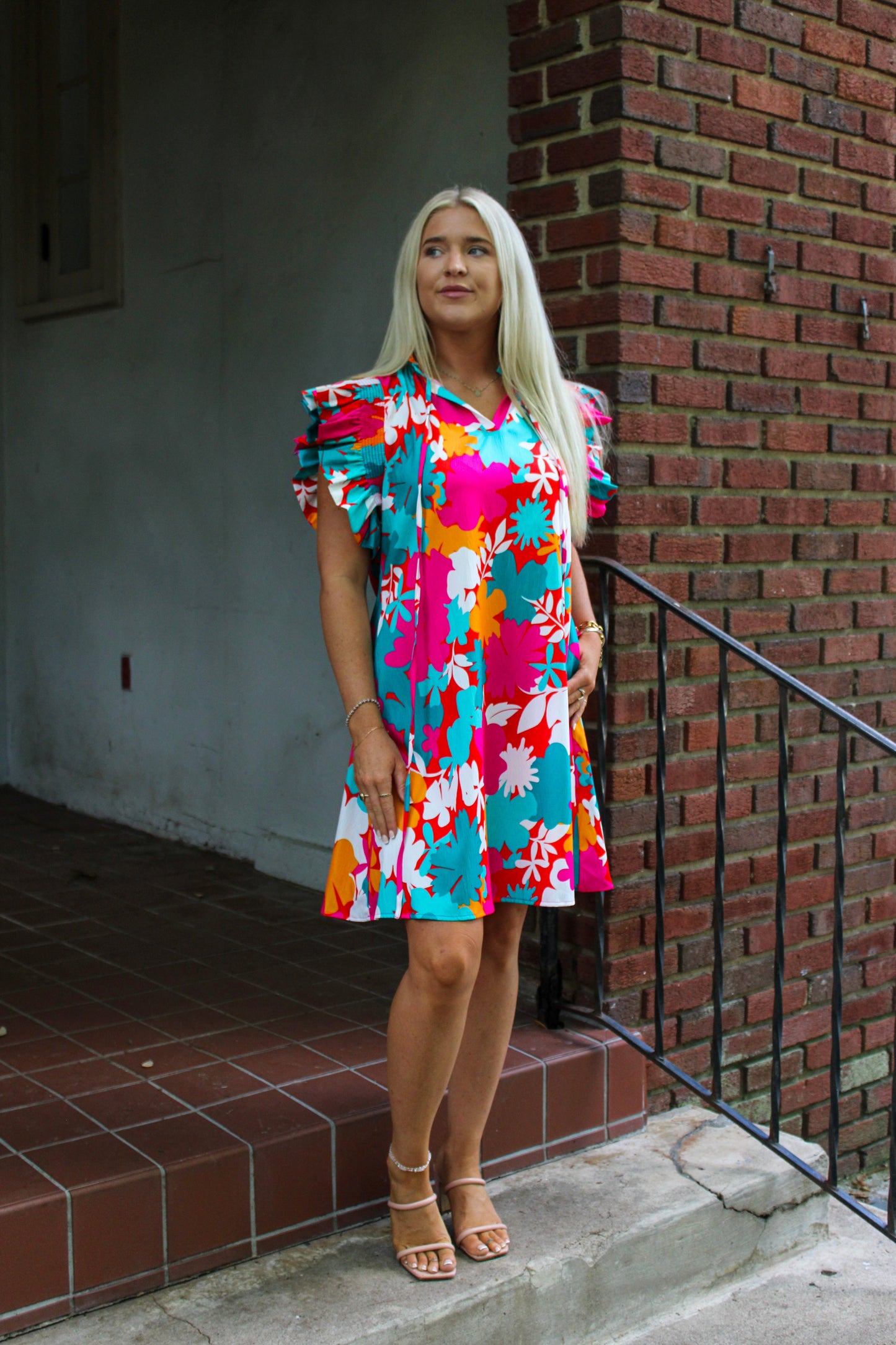 Multicolor Flutter Dress RTS