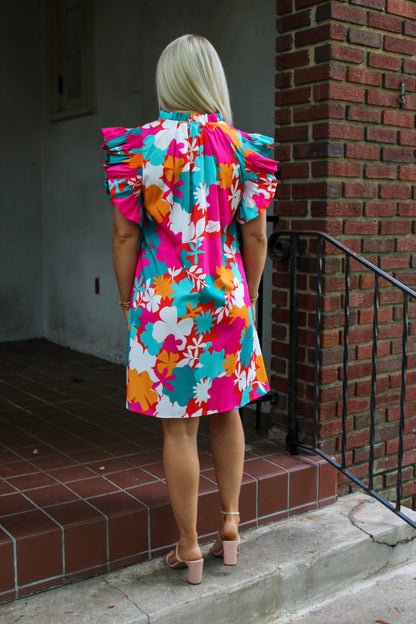 Multicolor Flutter Dress RTS