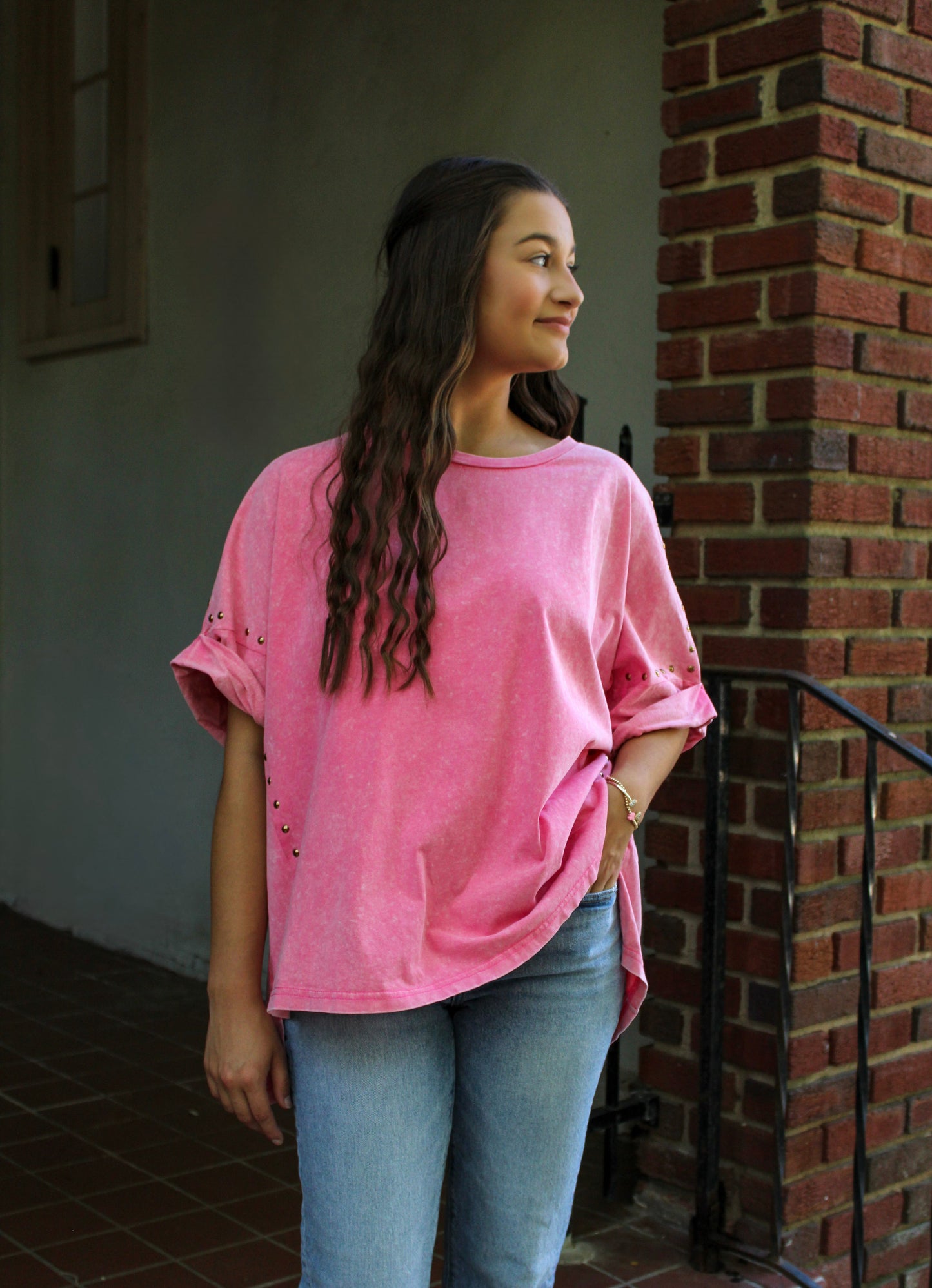 Pink Studded Acid Tee RTS