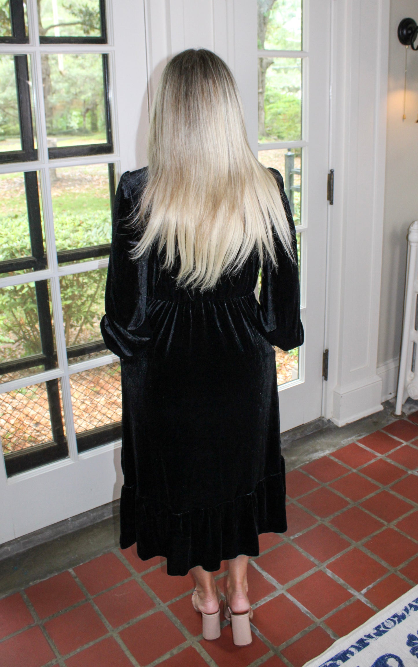 Black Velvet Split Midi RTS