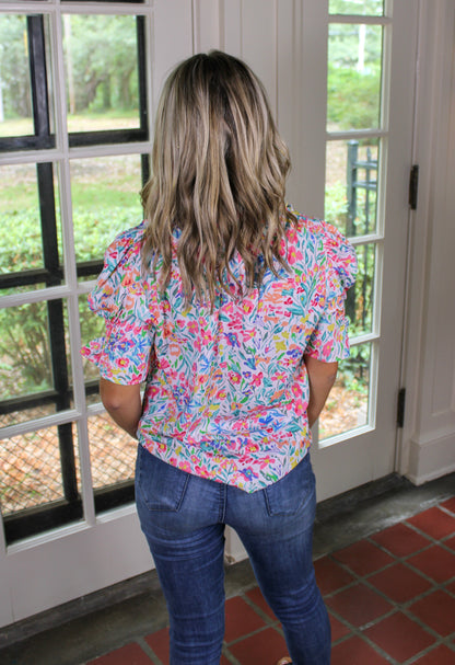 Floral Puff Sleeve Blouse RTS