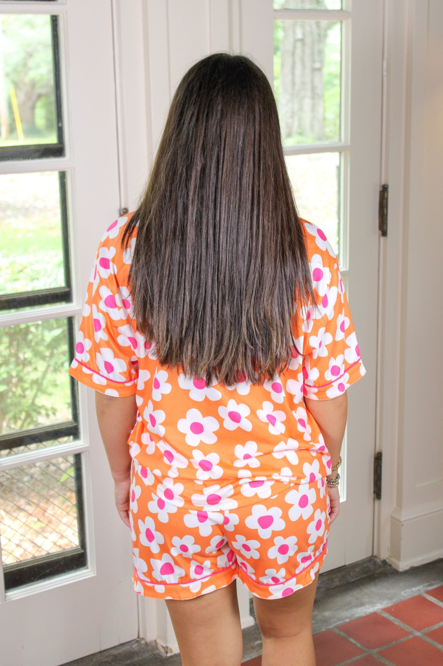 Orange Daisy Pajamas RTS