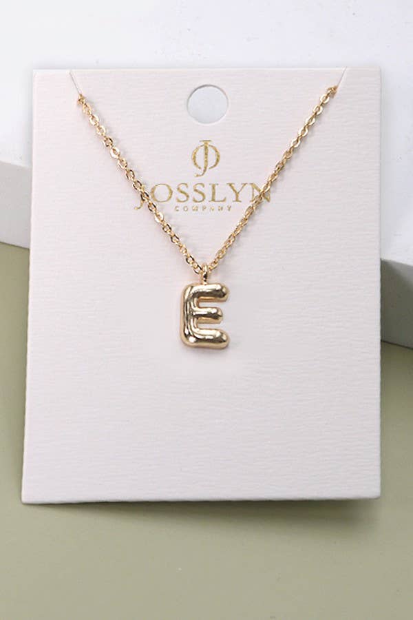 PERSONALIZED BUBBLE BALLOON INITIAL NECKLACE : A