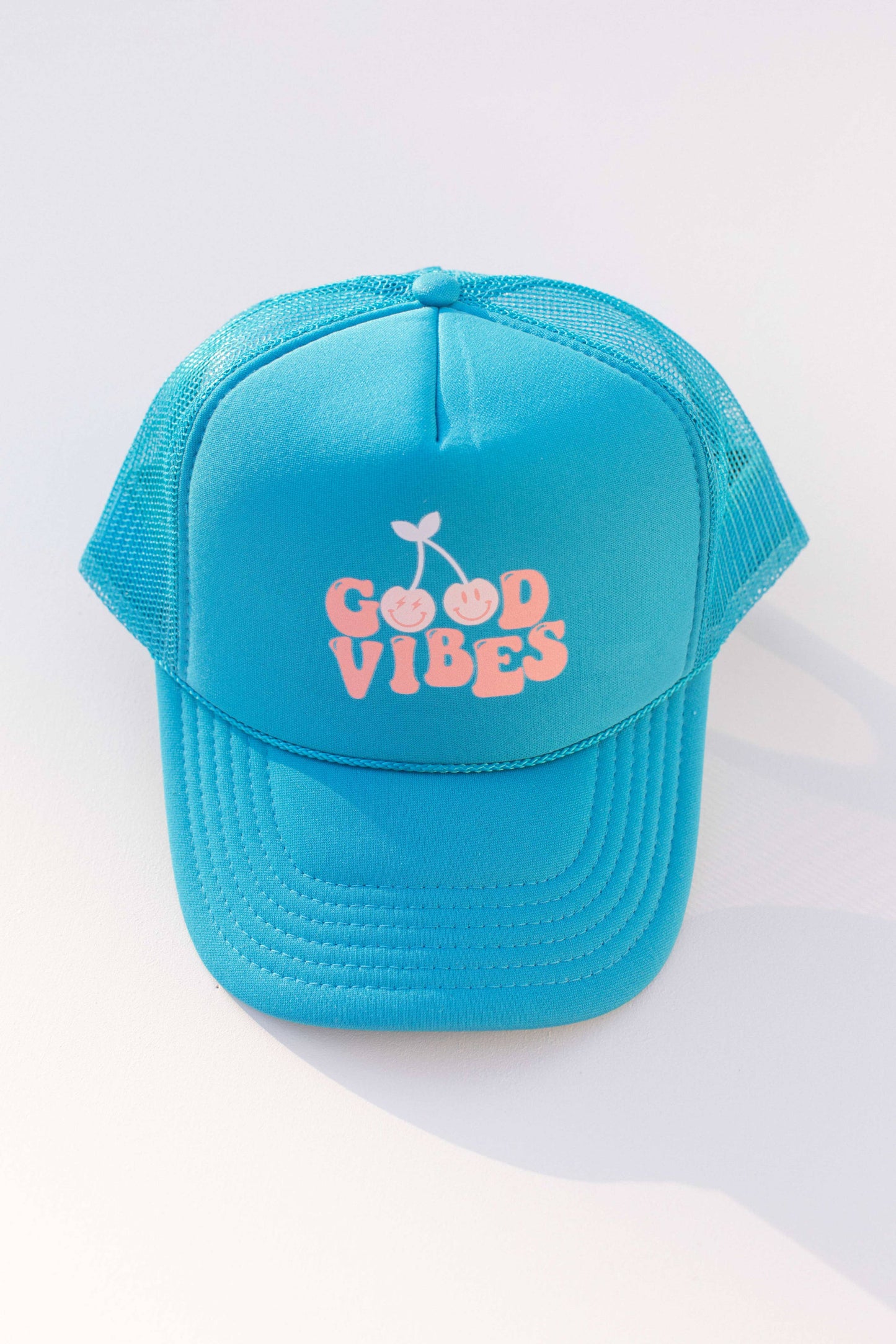 Good Vibes Cherry Trucker Hat Cap